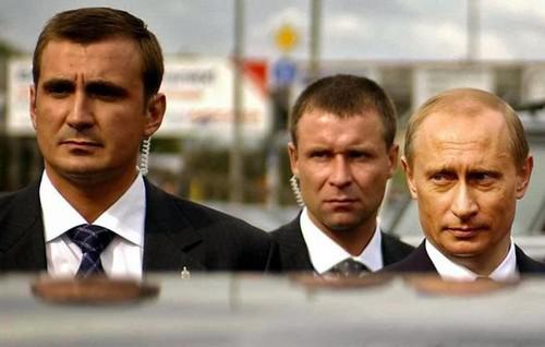 Слева направо: Алексей Дюмин, Евгений Зиничев и Владимир Путин